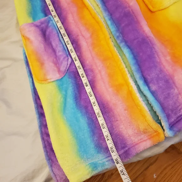 Rainbow Unicorn Plush bathrobe women's Small y2k festival - Picture 7 of 11